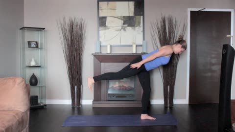 yoga pose - warrior three left