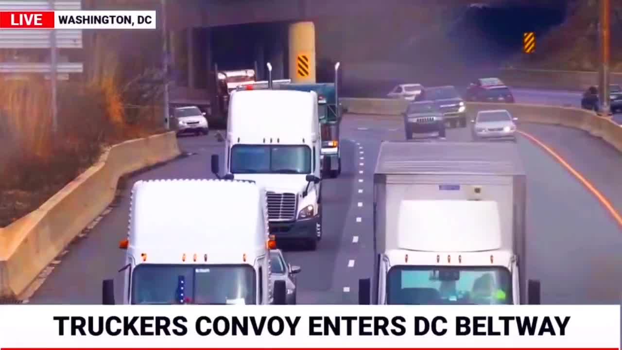 Capitol Cops 'Emergency Declaration' as Truckers Gather in Washington DC Area 🇺🇸