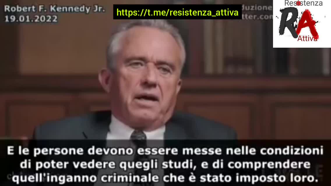 Robert Kennedy - Pfizer sapeva dei rischi del vaccino