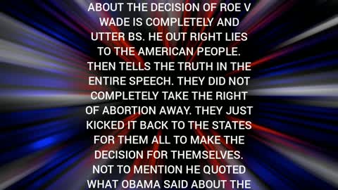 Joe Biden is lying about Roe V Wade