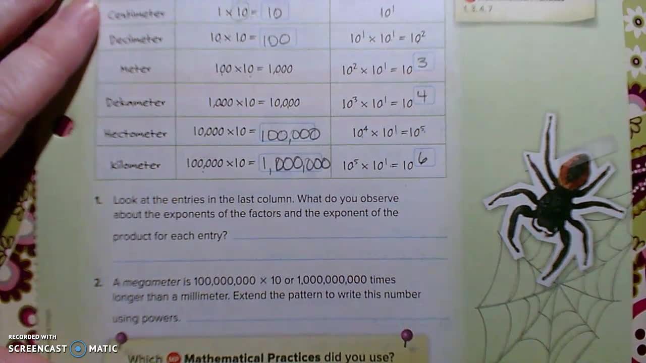 Gr 8 - Ch 1 - Lesson 3 - Multiply and Divide Monomials