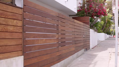 Horizontal Ipe Fence & Gate in Venice, CA - One Block from the Beach