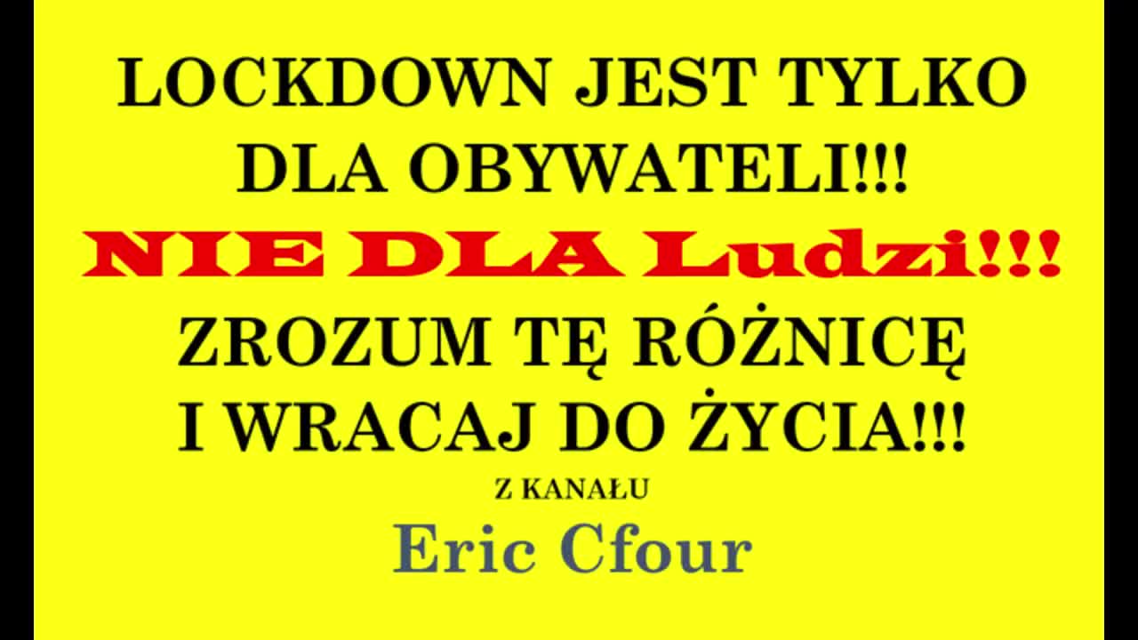 Lockdown jest tylko dla obywateli - nie dla ludzi.Nie graj w te GRE.