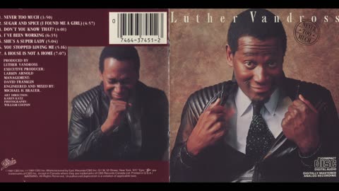 Luther Vandeross - Never Too Much (1981, Full Album, Original CD Pressing)