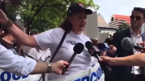 Australia woman standing up