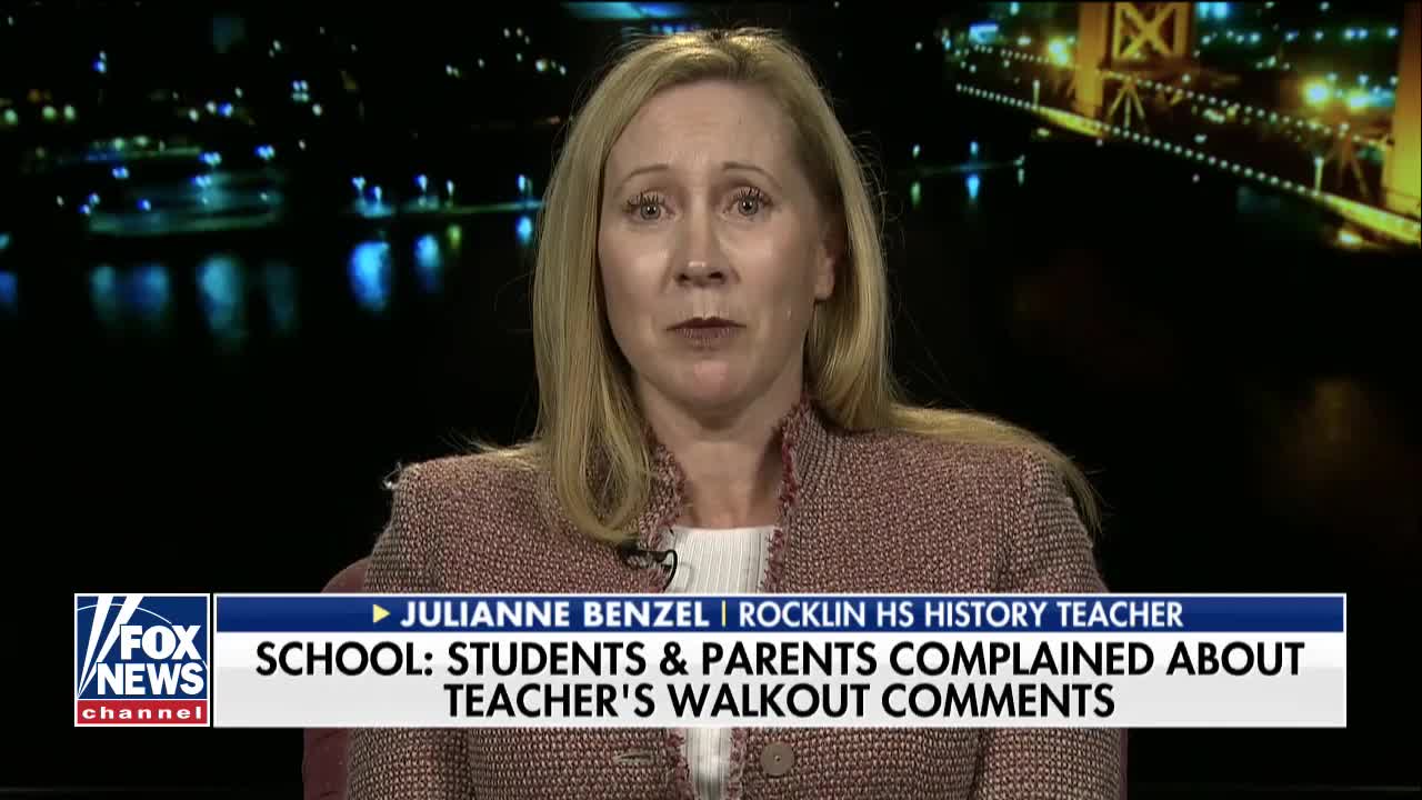 California teacher feels she was 'targeted' when placed on leave for questioning student walkouts