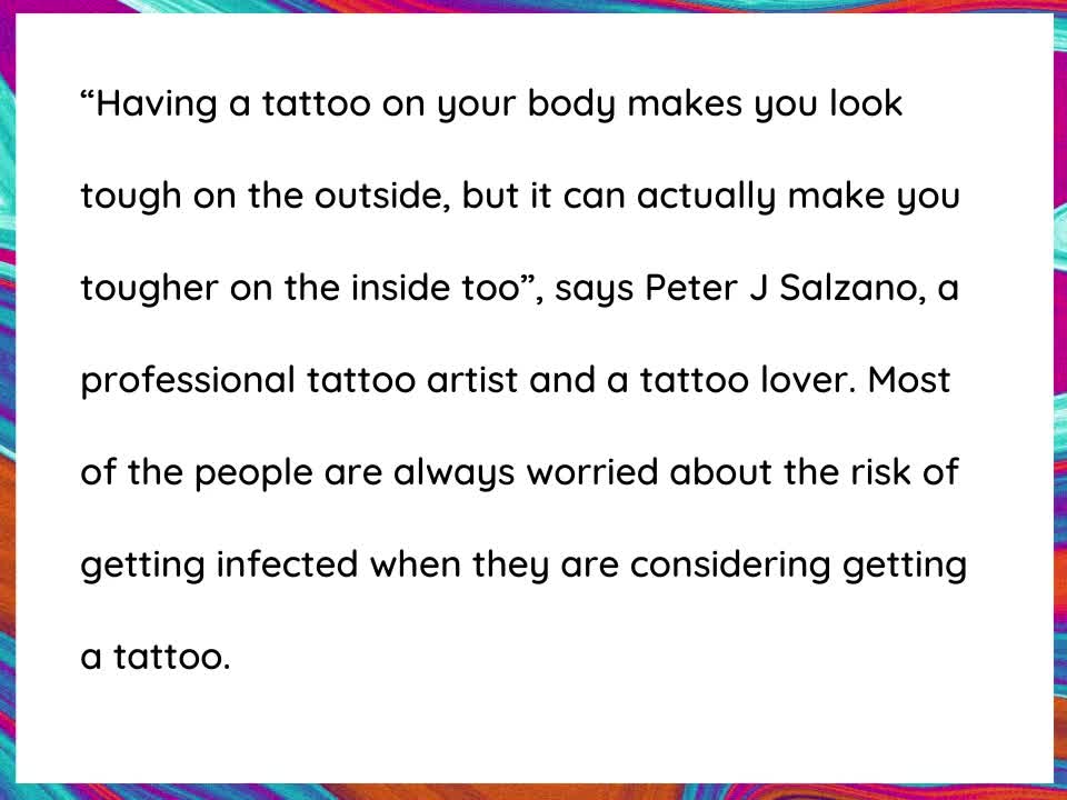 Peter Salzano aka Peter J Salzano - Top 4 Incredible Health Benefits of Having Tattoos