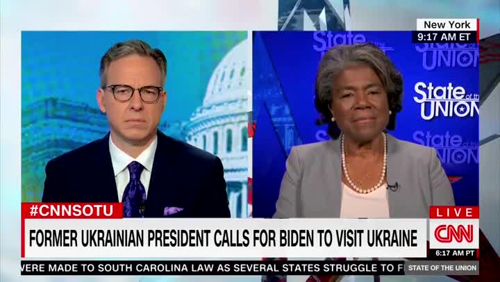 Linda Thomas Greenfield Says She 'Can't Imagine' Biden Will Set Foot In Ukraine