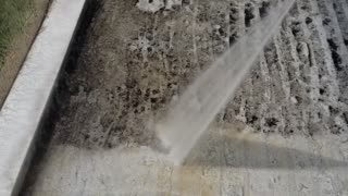 Pressure washer action