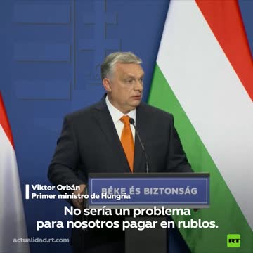 Primo ministro ungherese"Se la Russia chiede di pagare in rubli,pagheremo in rubli" Viktor Orbán,che si oppone al rifiuto delle forniture energetiche russe,ha dichiarato il 6 aprile che l'Ungheria accetta di effettuare transazioni in rubli