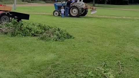 Tree Chopping Day - tractor ride