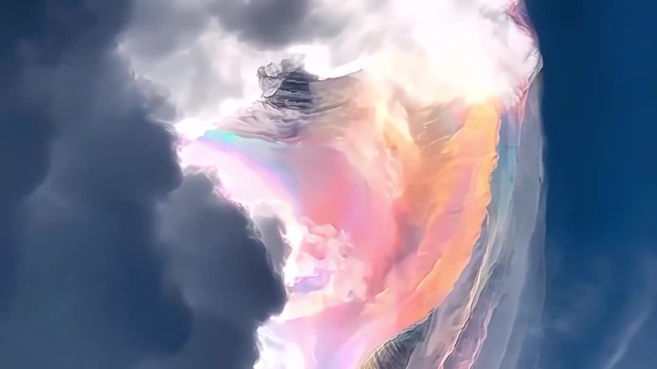 Rainbow in the clouds
