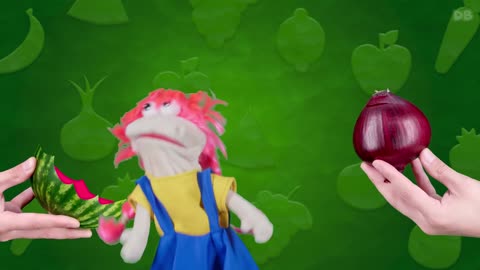 Yummy Fruits & Vegetables with Puppets! | D Billions Kids Songs