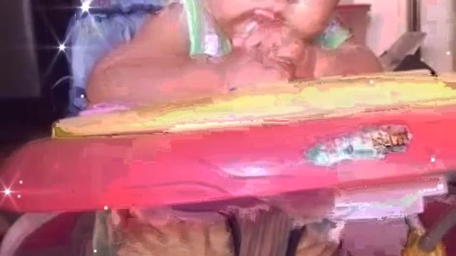 Funy child sleepy