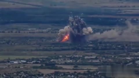 Explosion of an ammunition depot for Russian forces in the Kharkiv region