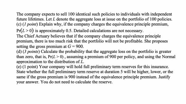 Exam LTAM exercise for February 27, 2021