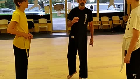 2 hand lapel grab hip throw