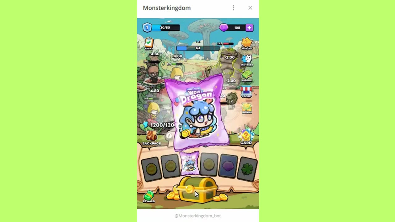 new mining mini app game monster king dom