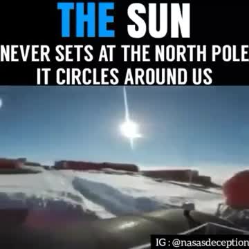 THE SUN NEVER SETS AT THE NORTH POLE IT CIRCLES AROUND US