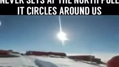 THE SUN NEVER SETS AT THE NORTH POLE IT CIRCLES AROUND US