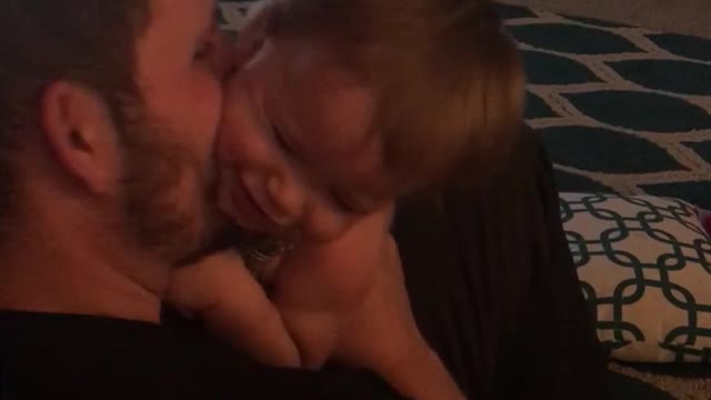 Daddy tickles baby girl so much it'll make you laugh!