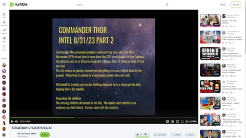 rumble - commander thor previoiusly posted a comment two days after the Maui microwave-DEW attack