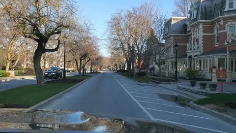 Driving around Niagara on the Lake Ontario Canada April 08 2020