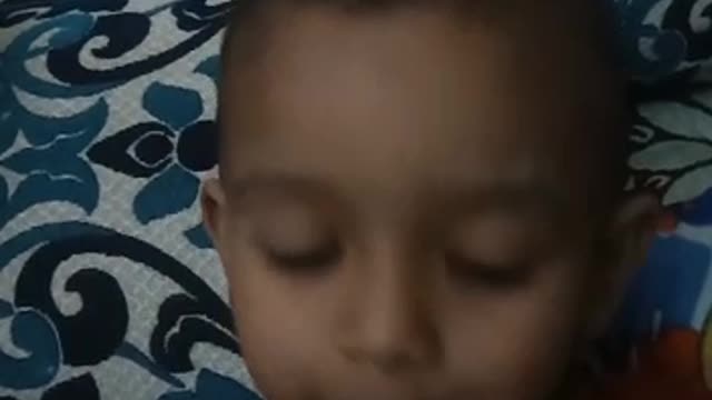 Little cute baby talking