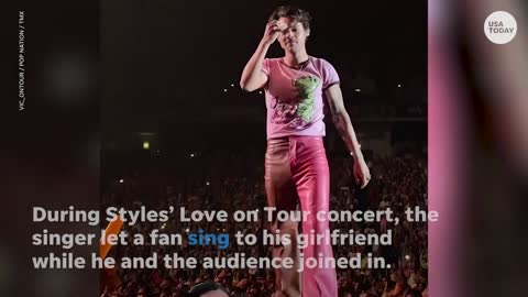 Fan proposes at Harry Styles' concert | USA TODAY