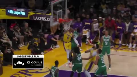 Westbrook shocks Lakers bench after powerful dunk