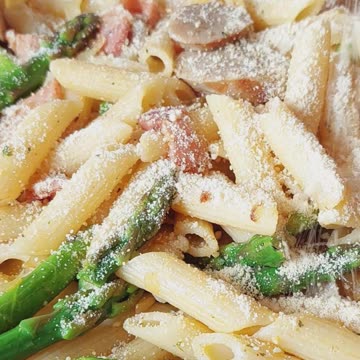 Penne Pasta with Asparagus #pasta #recipe #homecook #food #cooking