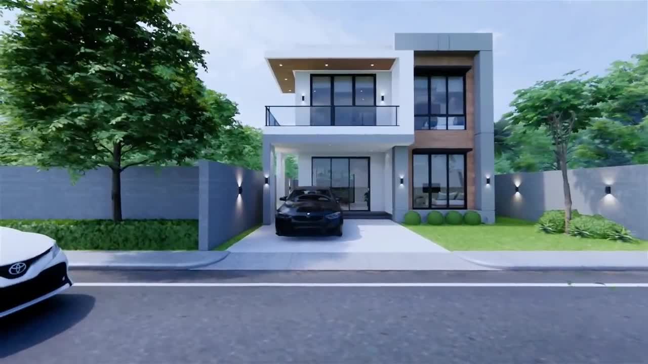 It is a two-storey villa