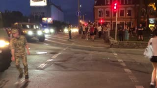 A Personnel Carrier Crashed in Kiev