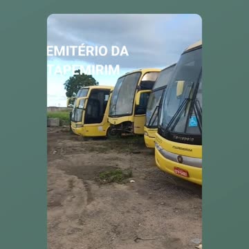 Bus cemetery of what was once the largest road transport company in Brazil