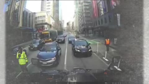 Stopping Traffic to pick up a museum load