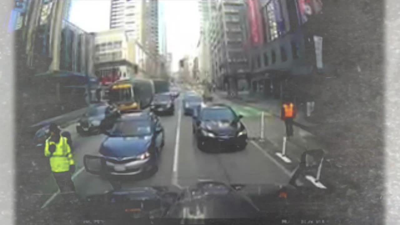 Stopping Traffic to pick up a museum load