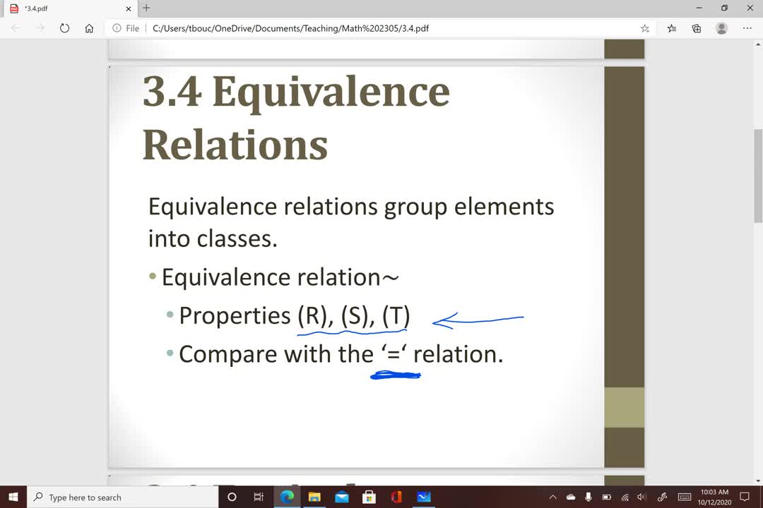 MATH 2305 Lecture 3.4