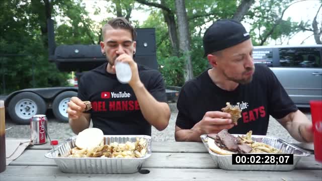 ALMOST UNDEFEATED BBQ BURGER CHALLENGE | Brisket, Sausage & Poutine | Man Vs Food