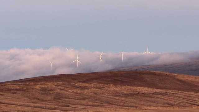 Beautiful! Windmills Spinning in the Clouds