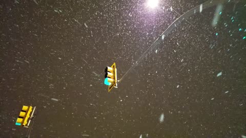 Snow Falling in Saskatoon