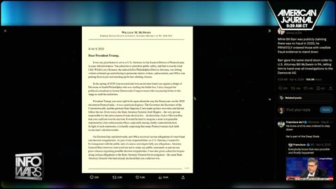 Eyewitness Testifies That Bill Barr SHUT-DOWN Voter Fraud Investigation Despite Credible Evidence