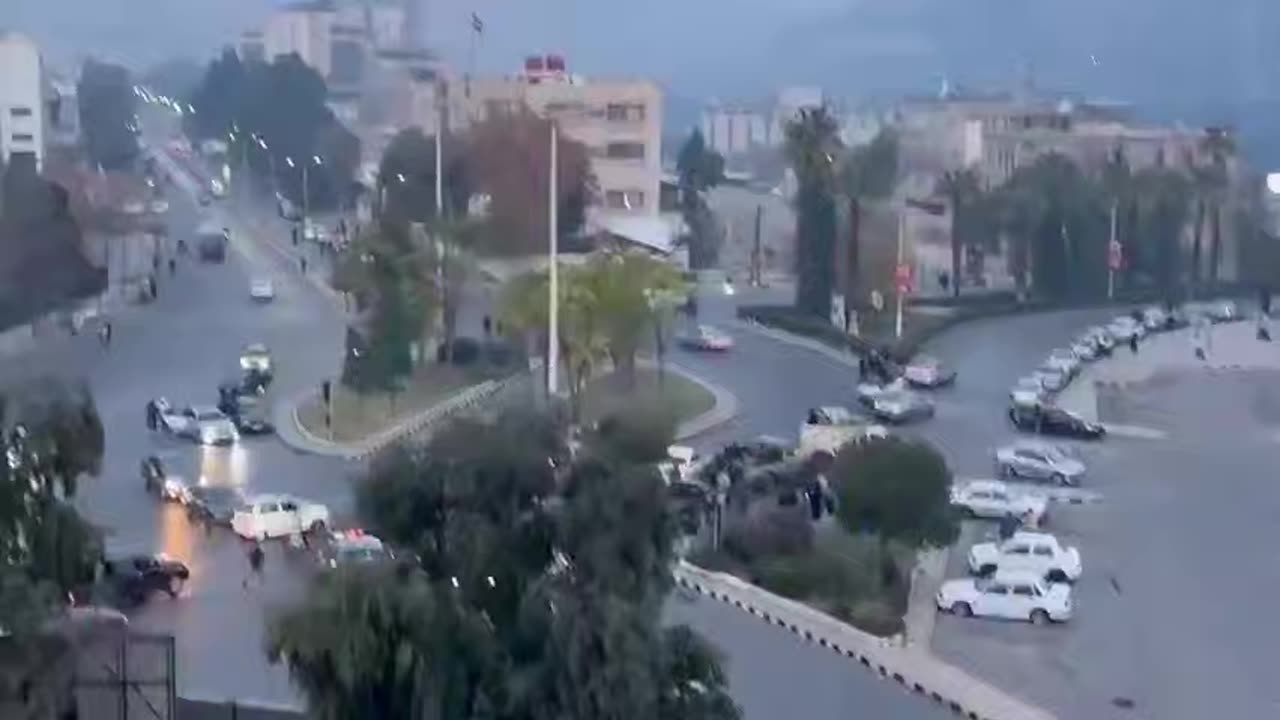 Syrian capital Damascus earlier today