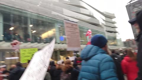 Worldwide freedom march at Bloor Street, Toronto - November 20, 2021