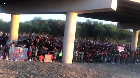 Over 10,000 Migrants Gather Under Bridge At Texas Border