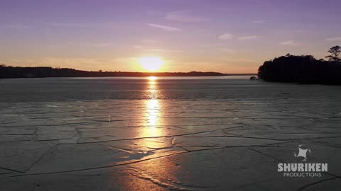 Return to frozen Long Pond - Drone Footage Cape Cod