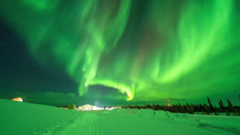 Incredible aurora timelapse filmed in Fort Yukon, Alaska.