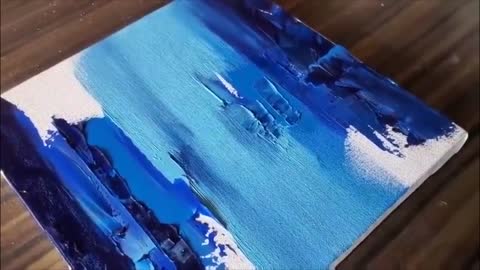 sea level oil painting