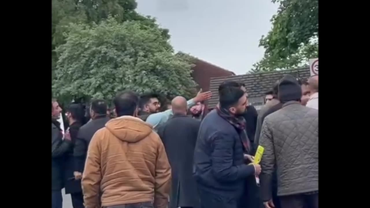 Blackburn candidates in street clash