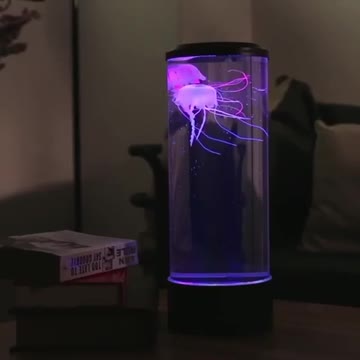 Glowing jellyfish in a jar