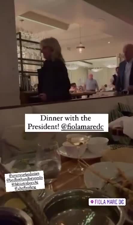 Biden Walks Through Fancy Restaurant Without a Mask, Violating D.C.’s Mask Mandate